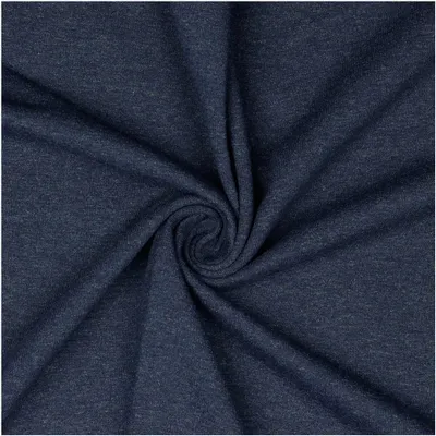 0,5m Jersey Stoff recycelte Baumwolle marineblau