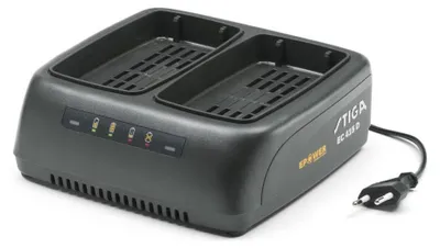Doppelladegerät ePower EC 415 D, 48 V, 2 A, Eurostecker, gelb/grau