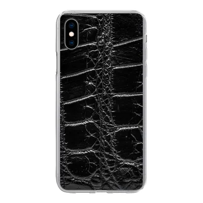 Produktbild von MuchoWow® Handyhülle Schutzhülle Hülle für iPhone Xs Tiermuster - Krokodile - Leder Silikon Softcase Handy Hülle - Handytasche