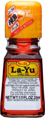 Produktbild von La-Yu Chiliöl, Layu Chili Öl mit Chilipfeffer und Sesam, japanische Lebensmittel