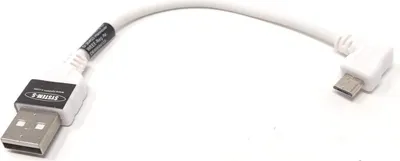 Produktbild von System-S USB A Stecker zu USB 2.0 Micro B Stecker 10 cm Links Winkel