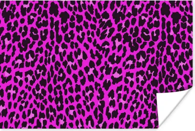 Produktbild von MuchoWow® Poster Leopard - Rosa - Tiere 90x60 cm - Schlafzimmer
