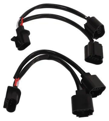 Image de Lot de 2 faisceaux de conversion pour phares 9008 H13 avec adaptateur de prise mâle-femelle, prêt à l'emploi, pour câble LED de camionnette
