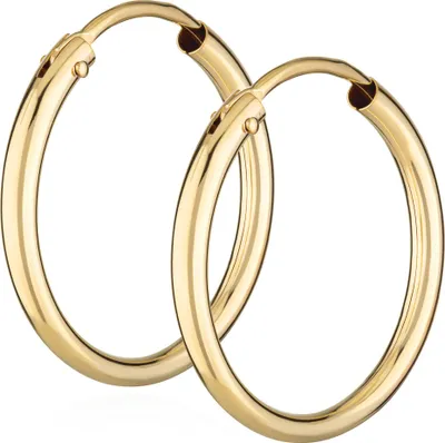 Produktbild von Paar 585 Gelb Gold Creole Ohrringe Ohrschmuck Rund Goldohrringe 20mm 1848