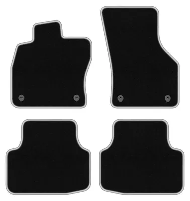 Immagine prodotto di Tappetini in moquette per Audi A3 8Y IV 2020- (berlina/liftback/station wagon) – set 4 pezzi, nero/argento, su misura – Wielganizator CARLUX