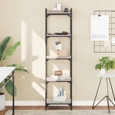 Produktbild von CLORIS Bücherregal 5 Böden Grau Sonoma 40x30x154 cm Holzwerkstoff, 11,5 kg