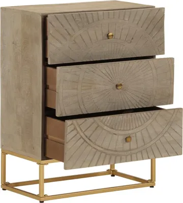 Produktbild von vidaXL Kommode 55x30x76 cm Massivholz Mango und Eisen