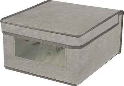 Obrázek produktu pro Úložný box s okénkem, 30 x 28 x 15 cm, šedý