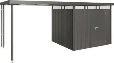 Obrázok produktu pre Prístrešok pre záhradný domček Biohort HighLine 3 vel. S 150x235 cm tmavo sivý metalický