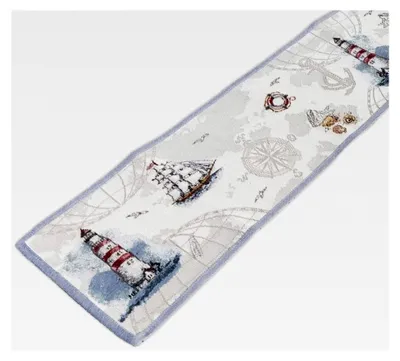 Produktbild von Tischläufer Gobelin maritimes Motiv Discovery (20x96 cm)