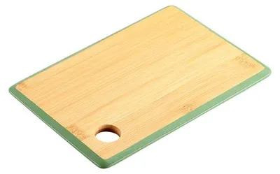 Produktbild von KESPER Schneidebrett mit grünem Rand 23 x 15 x 1 cm Bambus 58261