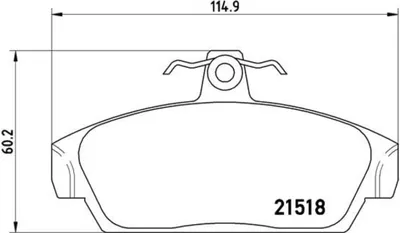 Produktbild von Brembo Bremsbelagsatz, Scheibenbremse Vorderachse P 52 015
