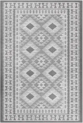 Produktbild von Klassisches dekoratives Muster, Stoffimitat – Vinyl Fußmatte – 140x210 cm – Rutschfest, Pflegeleicht & Langlebig