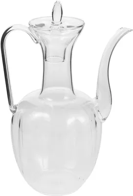 Produktbild von Haushaltsteekanne aus Glas, 550ml, transparente Wasserkanne mit Henkel für Büro und Zuhause, edles Design
