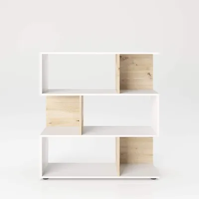 Produktbild von Shelfy - Bücherregal, Büroregal, Raumteiler mit 6 Fächern, asymmetrische Aufteilung