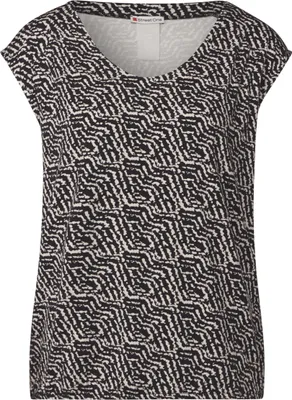 Produktbild von Street One printed jersey top Black 38/38