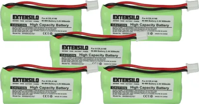 Produktbild von EXTENSILO 5x Akku kompatibel mit Siemens Gigaset AL110a Trio, AL110a, AL110a Duo, A345, AL110 schnurlos Festnetz Telefon (850 mAh, 2,4 V, NiMH)