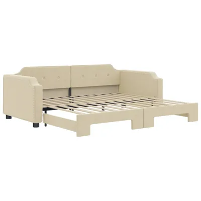 Immagine prodotto di Divano Letto con Letto Estraibile Crema 90x200 cm in Tessuto
