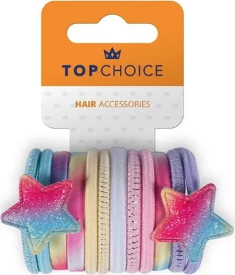 Image de Top Choice, Elastiques pour cheveux, 26393, 12 pièces