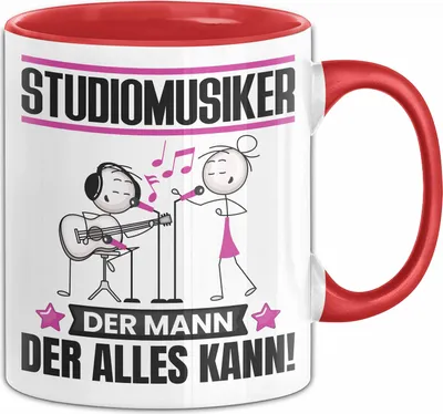 Produktbild von Studiomusiker Tasse Geschenk für Studiomusiker Der Mann Der Alles Kann Geschenkidee zum Geburtstag (Rot)