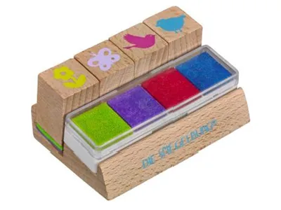 Produktbild von Spiegelburg Holzstempel-Set Alle Vögel sind schon da!
