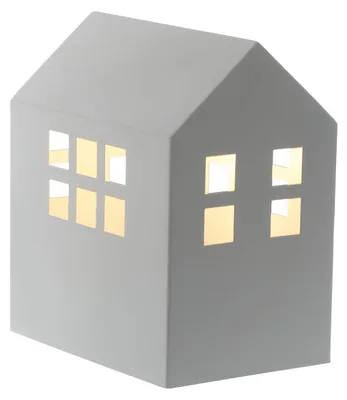 Dekorative Hauslampe aus Metall, Weiß, 40 W, 14x20x23 cm