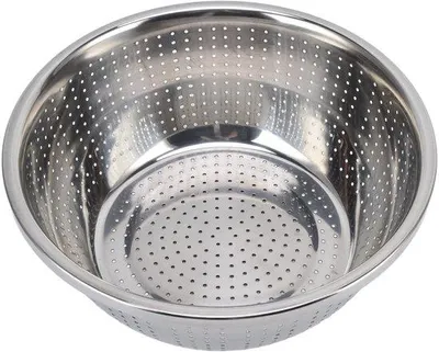 Image de Panier de lavage des légumes - Passoire de cuisine - Filtre de vidange - Pour légumes, fruits, riz - Acier inoxydable (30 cm)