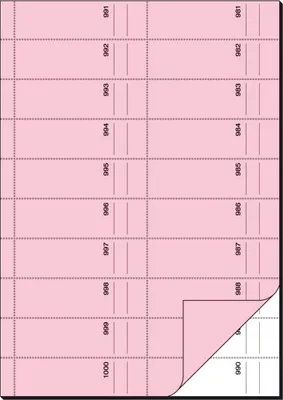 Produktbild von SIGEL BO112 Bonbuch, 1000 Abrisse, rosa, A4, mit Blaupapier, 2 x 50 Blatt