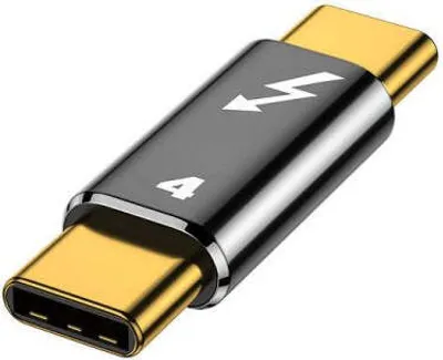 Produktbild von SYSTEM-S USB4 USB Adapter Typ C Stecker zu Stecker 40 Gbit/s USB 4.0 Kabel in Grau