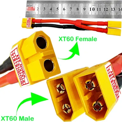 Produktbild von XT60 Y-Kabel Paralleladapter LiPo Batterie Buchse Stecker 12AWG ca.10cm