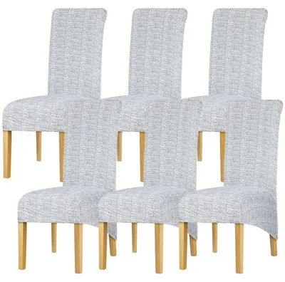 Stuhlbezüge aus Spandex/Polyester, 6 Stück, für Esszimmer