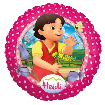 Produktbild von Heidi Folienballon - rund ø45 cm Schmetterling Heliumballon zum Kindergeburtstag