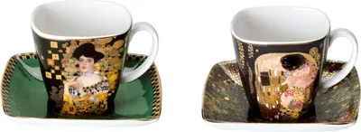 Produktbild von 2er Set Gustav Klimt Espressotassen Der Kuss + Adele Bloch-Bauer Goebel
