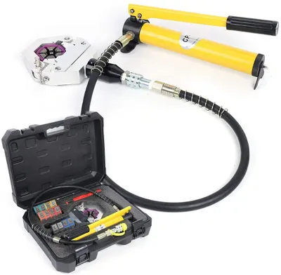 Image de Pince à sertir Outil de sertissage pour climatisation automobile Kit d'outils de sertissage pour tuyaux sous pression Kit de sertissage pour climatisation Réparation automobile