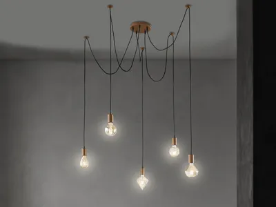 Produktbild von Trio 310100562 Pendelleuchte 5xE27 kupferfarbig antik