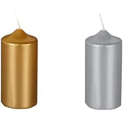 Imagen del producto de PAPSTAR Weihnachts-Stumpenkerze, silber