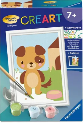 Image de CreArt, Peinture par numéros pour enfants - Adorable chien
