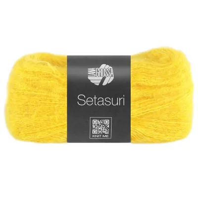 Produktbild von Lana Grossa SETASURI 25 g feines Lace-Garn aus Alpaka und Seide 212 m, Farbe:059 - Leuchtendgelb