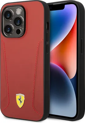Produktbild von Ferrari iPhone 14 Pro Back cover case - Stamp Sides - Red