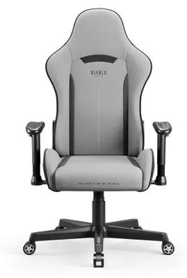 Produktbild von Diablo X-ST4RTER Gaming Stuhl Chair Bürostuhl Schreibtischstuhl Ergonomisch Stoffbezug 2D Armlehnen Kippmechanismus, Farbe: Grau