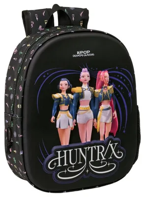 Image de Safta : Sac à dos K-pop, thème "Démons", son 3D, 8,64 litres, couleur noire. Pour enfants, couleur noire, taille unique