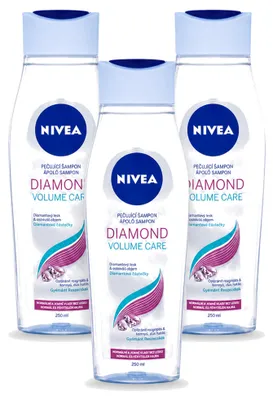 Produktbild von 3 x NIVEA Diamond Volume Care Shampoo - 250 ml - Vorteilspackung - 3 Stücke