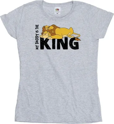 Produktbild von Disney - "The Lion King Daddy Is King" T-Shirt für Damen BI25323 (XXL) (Grau)