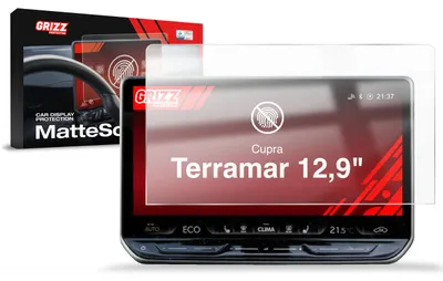 Produktbild von Matte Autodisplayfolie für Cupra Terramar 12,9“ (2024-2026), Grizz Protector