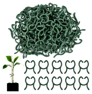 Produktbild von 100 Stück Pflanzenclips, 2 x 2,6 cm für Kletterpflanzen, Pflanzenklammern