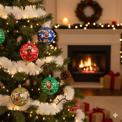 Produktbild von Christmas Inspirations Weihnachtskugeln 9er Set Mickey 75mm Offiziell lizenziert