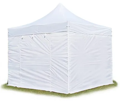 Immagine prodotto di TOOLPORT 3x3m gazebo pieghevole PVC con laterali, PROFESSIONAL alluminio, bianco