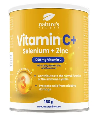 Nature’s Finest Vitamin C+ Selenium and Zinc drink mix powder immunity booster protects cells