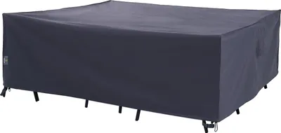 Produktbild von Outdoors Abdeckhauben für Möbelsets, robuste Schutzhülle für Gartenmöbel, Schneidebank, wasserdicht, Schneeschutz, UV-beständig, wind- und wetterfest, 213 x 132 x 74 cm, grau