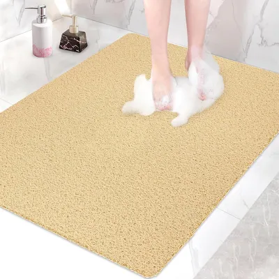 Produktbild von Duschmatte 80 x 100 cm, rutschfest, PVC Loofah, mit Abflusslöchern, für Badezimmer